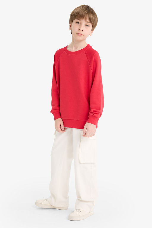 Bisiklet Yaka Basic D_z Okul Sweatshirt Erkek _ocuk - Defacto фото 2