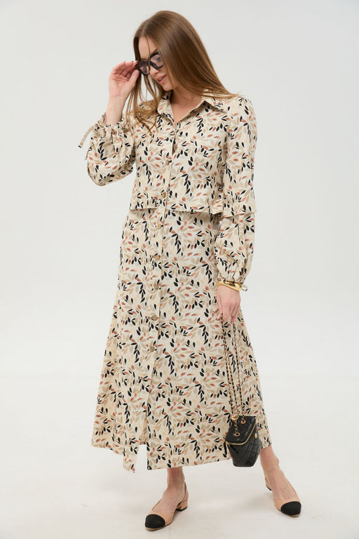 Платье NIKVA н944-11 песочный мультиколор  фото 4