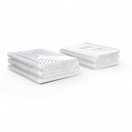 Цена за 5 шт. Тетрадь общая с пластиковой обложкой на спирали ErichKrause Blue Concept, А6, 80 листов, клетка  фото 3