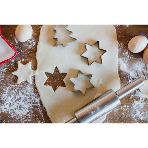 Цена за 5 шт. Форма для вырезания печенья новогодняя «Звезда», 6×6×2 см, цвет серебристый