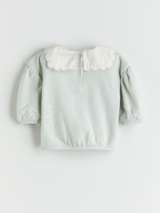 Bebe Yaka Nak??l? K?z Bebek Sweatshirt