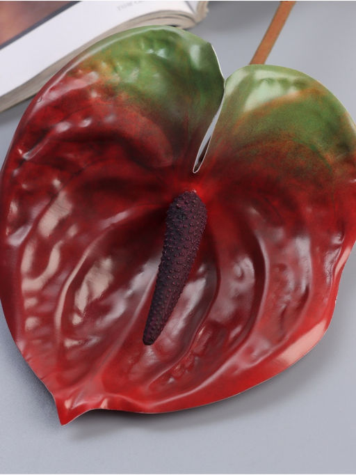 Цветы искусственные «Антуриум», h=60 см, красные