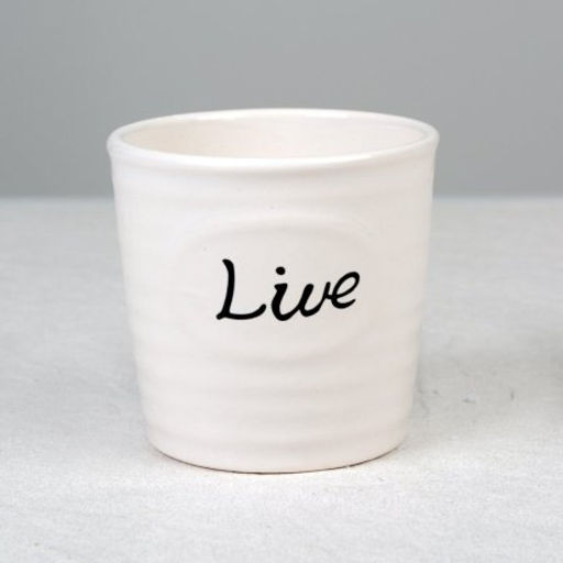 Кашпо 7,5 см / 1518 /уп 12/120/белое - ГалеонТрейд фото 3