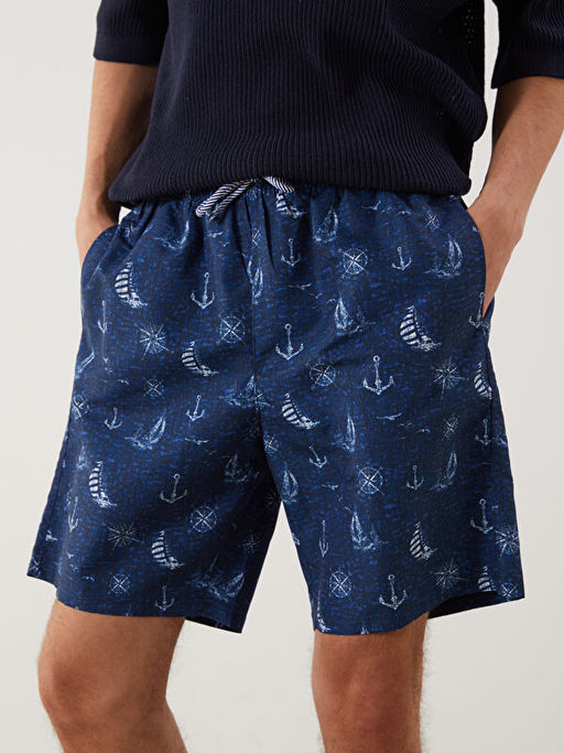 Diz Hizas? Boy Desenli Erkek Deniz ?ortu