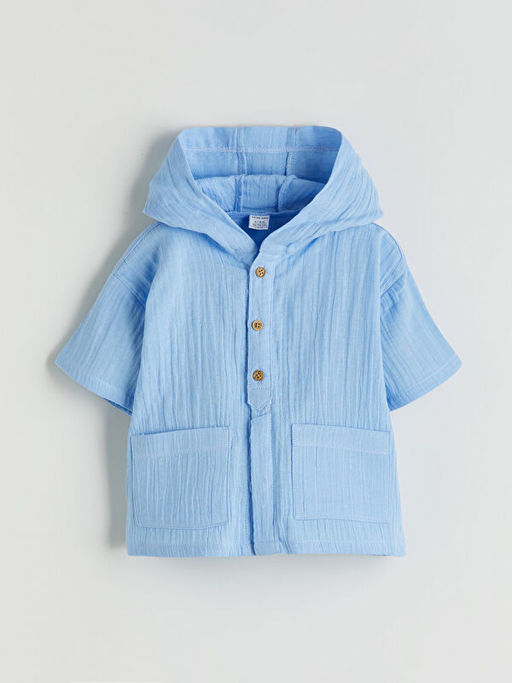 Kap??onlu Erkek Bebek G?mlek ve ?ort 2li