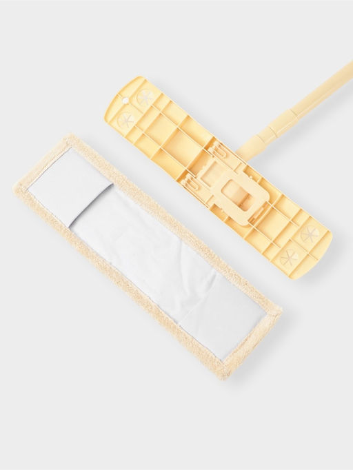 Швабра «Пастель», плоская, окрашенный телескопический черенок, микрофибра, 43×14×124 см