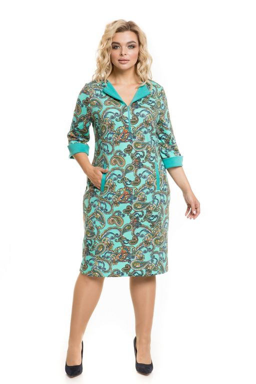 Платье 946 огурцы на мятном - Novita фото 2