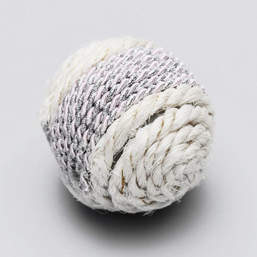 Набор витых игрушек для кошек: мышь 7 см. шарик 4 см, сизаль, цвет МИКС