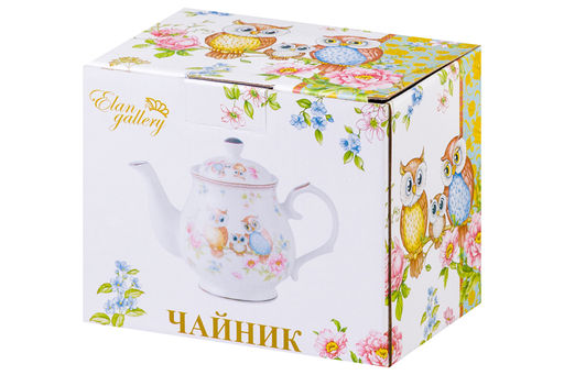 Чайник 380 мл 17*10*12 см Совушки NEW BONE CHINA - Elan gallery фото 4