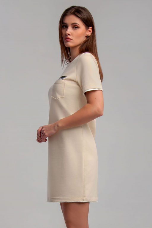 Арт. 8502 Платье женское 42-48 (4 шт) Цвет:бежевый