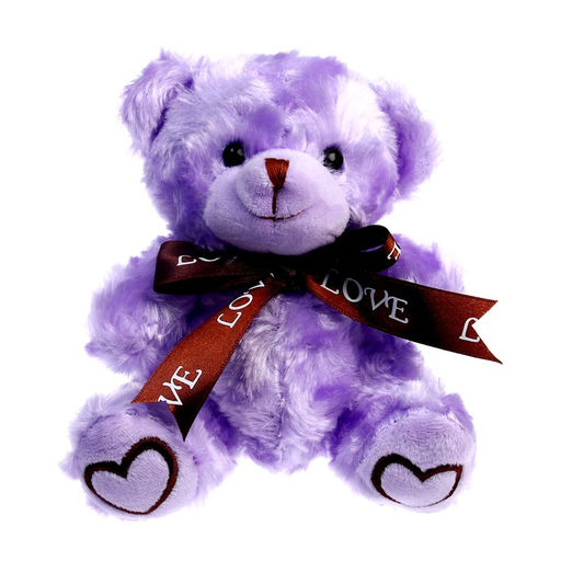 Мягкая игрушка Мишка, 15 см, цвет лавандовый - Simaland фото 3