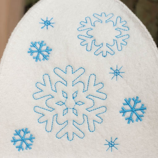 Шапка для бани и сауны Снегурочка, фетр, белая, Добропаровъ