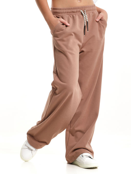 Брюки для девочки палаццо 22-8027 кофе - Mini maxi фото 4
