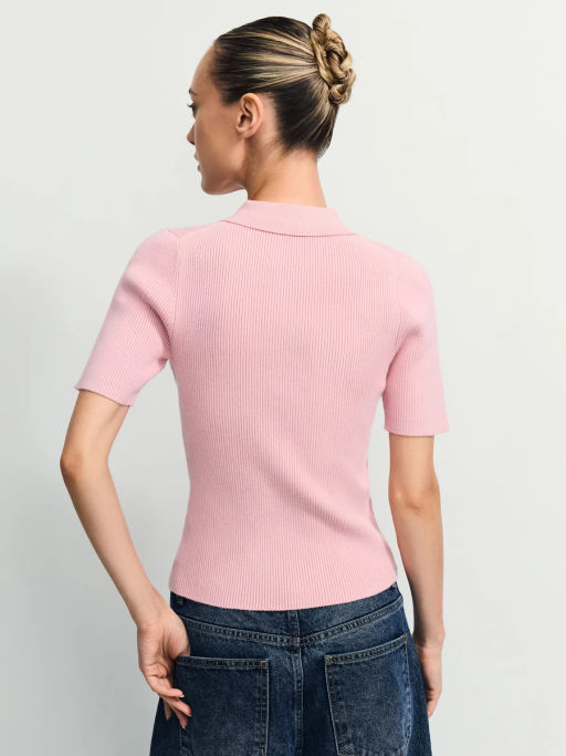 Джемпер в рубчик с молнией / Zarina фото 6