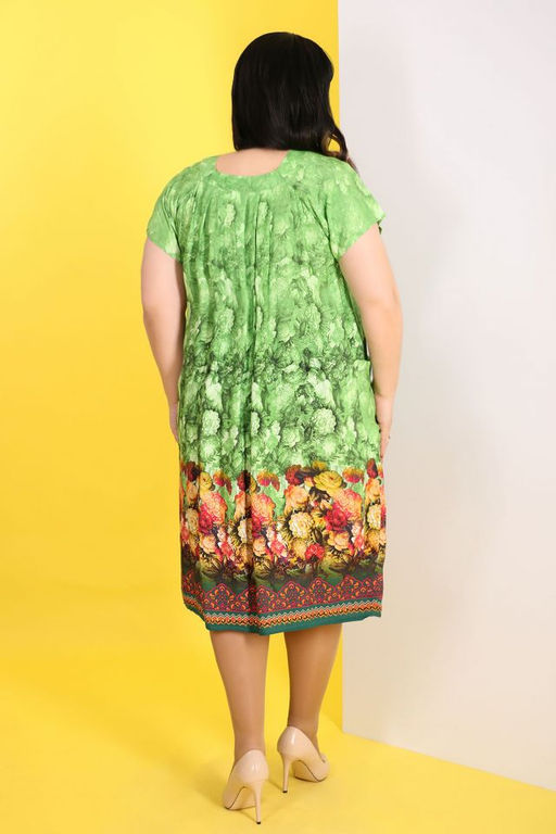 Платье пляжное больших размеров с коротким рукавом - Almond фото 5