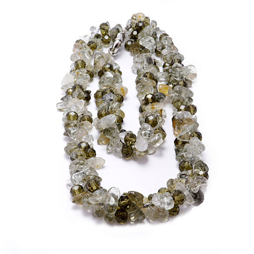 Бусы из камня Раухтопаз-денежный магнит, привлекает новые источники дохода