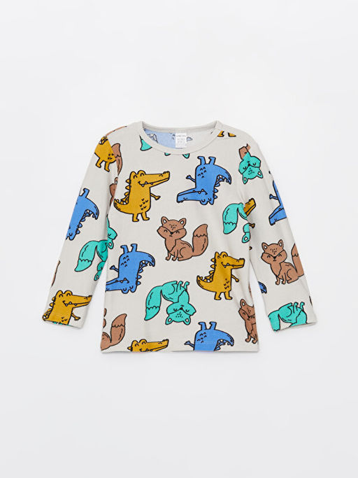 Bisiklet Yaka Uzun Kollu Desenli Erkek Bebek Pijama Tak?m? - Waikiki фото 2