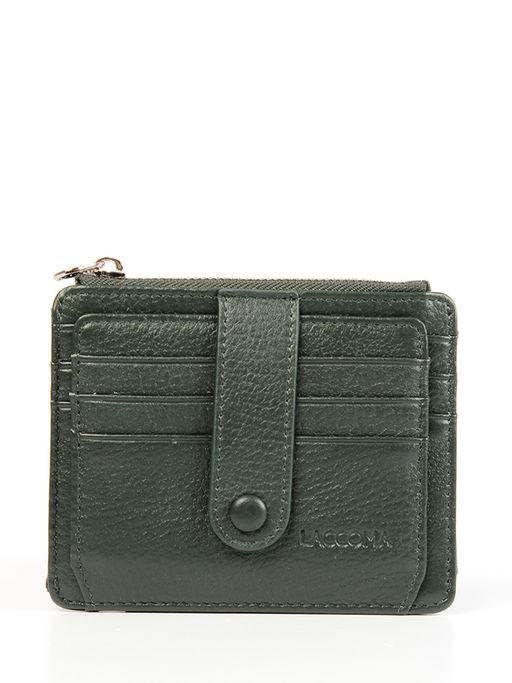 LACCOMA кредитница LA-6525-темно-зеленый натуральная кожа