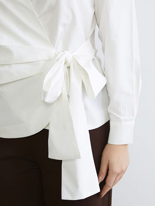 B?y?k Beden Ba?lama Detayl? Kad?n G?mlek