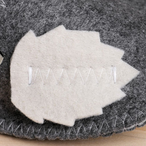 Тапочки для бани Листок серые, войлок - Добропаровъ фото 3