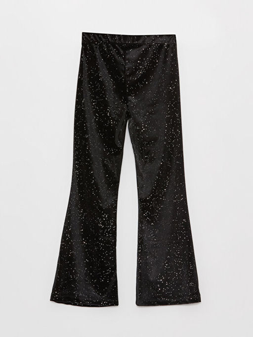 Beli Lastikli ?spanyol Pa?a Kadife K?z ?ocuk Tayt - Waikiki фото 3