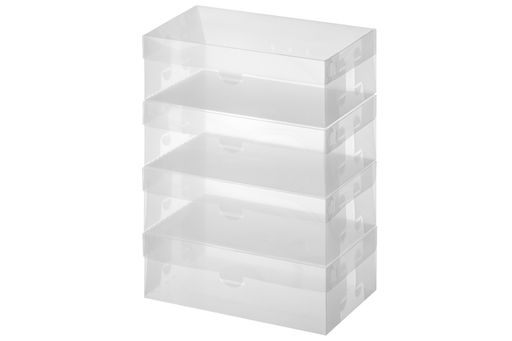 Набор 4 коробок для хранения женской обуви 30*18*10 см Прозрачные складные с откидной крышкой - Elan gallery фото 5