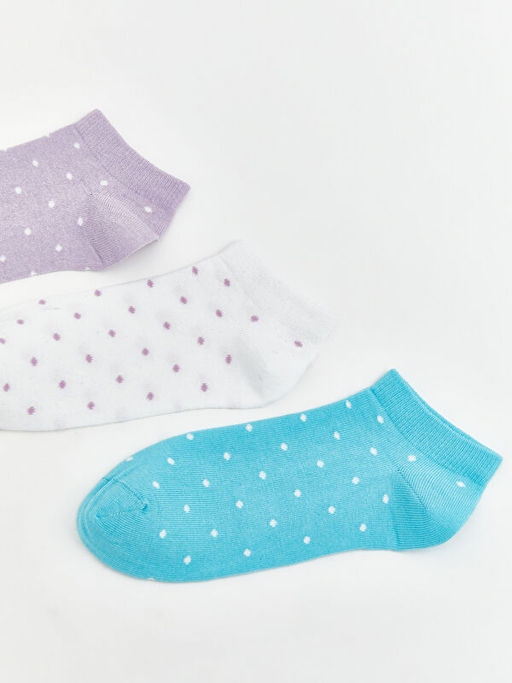 Puantiyeli K?z ?ocuk Patik ?orap 3l?