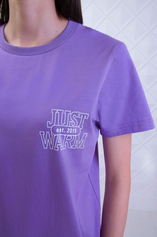 Арт. 3175 Футболка женская 44-52 (5 шт) Цвет:лила - Калинка фото 5