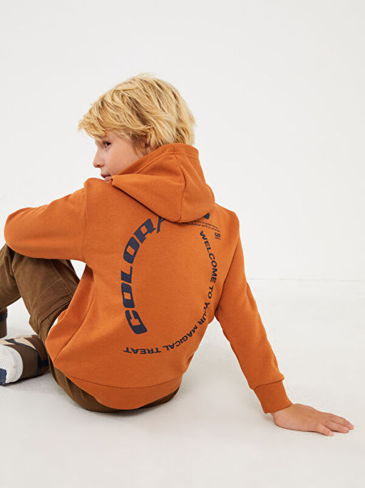 Rahat Kal?p Bask?l? Erkek ?ocuk Hoodie - Waikiki фото 2