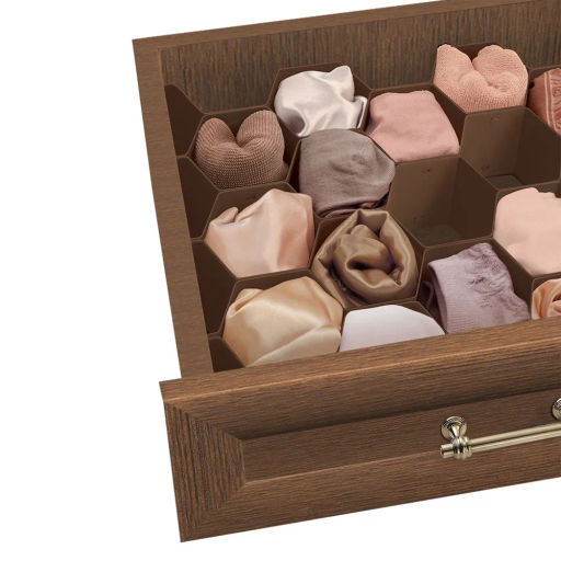 Разделители для ящиков раздвижные, набор 2 шт., 33x8.8 см, DRAWER ORGANIZER, коричневый, шт - Valiant фото 10