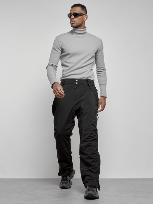 Полукомбинезон утепленный мужской зимний горнолыжный черного цвета 7431Ch - Colannia фото 42