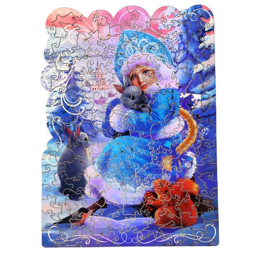 Пазл фигурный Зимняя краса, голографические детали - Puzzle фото 11