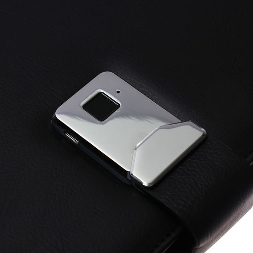 Органайзер на кольцах А5, 140 листов, в клетку, с ручкой, сканером пальца, зарядкой в подарочной коробке, обложка ПВХ, чёрный - Simaland фото 3