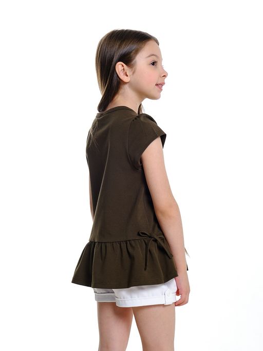 Футболка с принтом для девочки UD 7568 хаки - Mini maxi фото 5