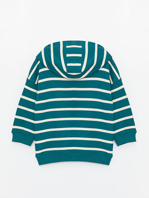 Kap??onlu Uzun Kollu ?izgili Erkek Bebek Sweatshirt - Waikiki фото 2
