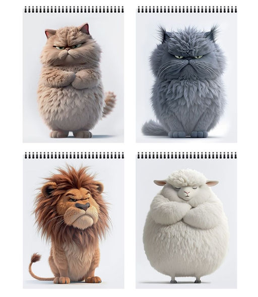 Цена за 2 шт. Блокнот А6 40л. на гребне "Не в духе" ("Schoolformat", БЛГ6-НВД, 260528) уф-лак