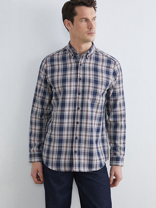 Regular Fit Uzun Kollu Ekose Arm?rl? Erkek G?mlek