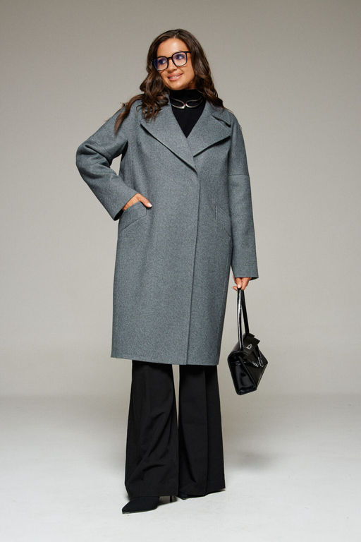 Пальто Beautiful Free 7024-Р графитовый