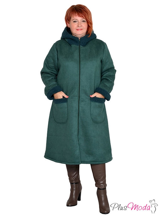 Жакет-дубленка Модель №1313 размеры 44-84 - Plusmoda фото 3