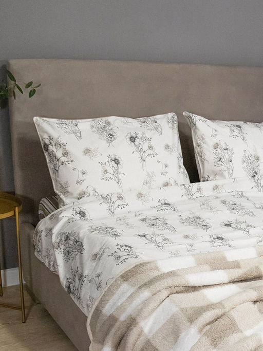 Комплект постельного белья Евро белый твил