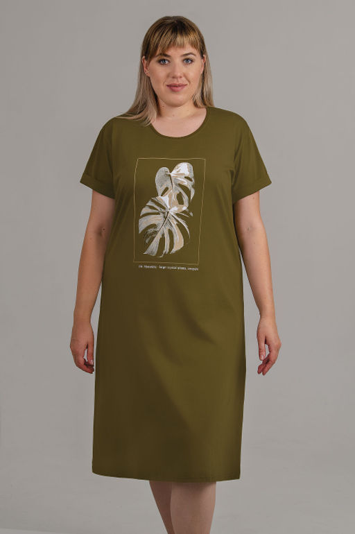 Арт. 4137 Туника женская 50-58 (5 шт) Цвет:хаки - Калинка фото 7
