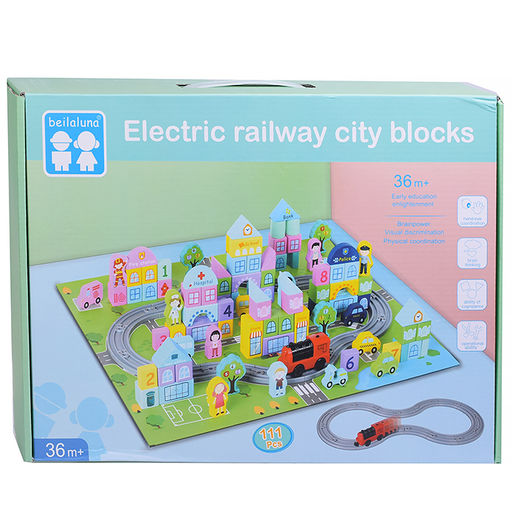 Трек с паровозом и фигурками в коробке - Щепочка фото 10