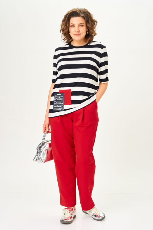 Костюм Michel Chic 1452 красный, полоска