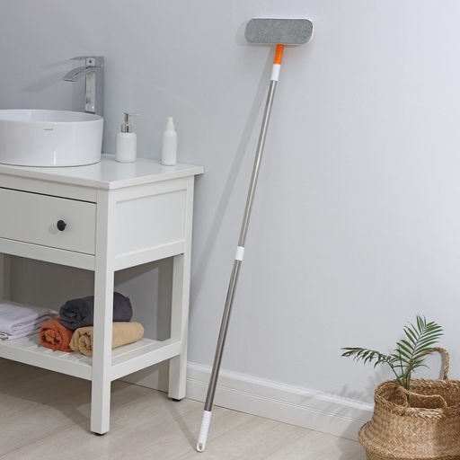 Щётка для окон Raccoon, телескопическая нержавеющая ручка 77(123) см, силиконовый сгон 22 см, велюровая насадка 227 см, цвет МИКС - Simaland фото 11