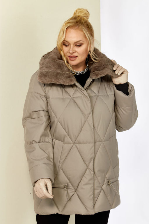 Куртка SHETTI 2207 бежево-серый