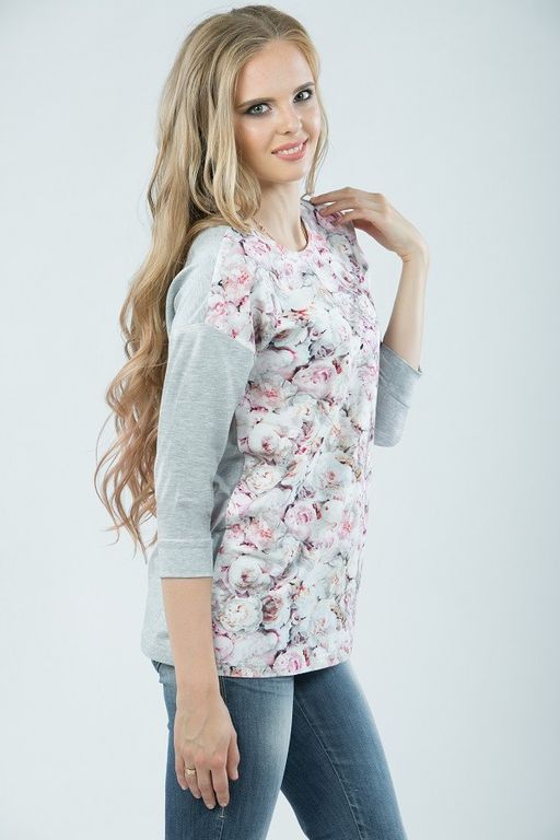 Лонгслив М-358 Розы - А+б коллекция фото 3