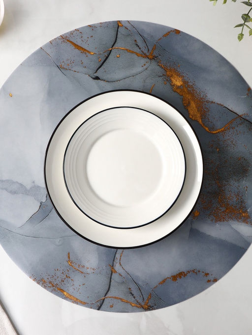 Цена за 12 шт. Салфетка сервировочная на стол Камень, d=38 см, цвет серый - Simaland фото 10