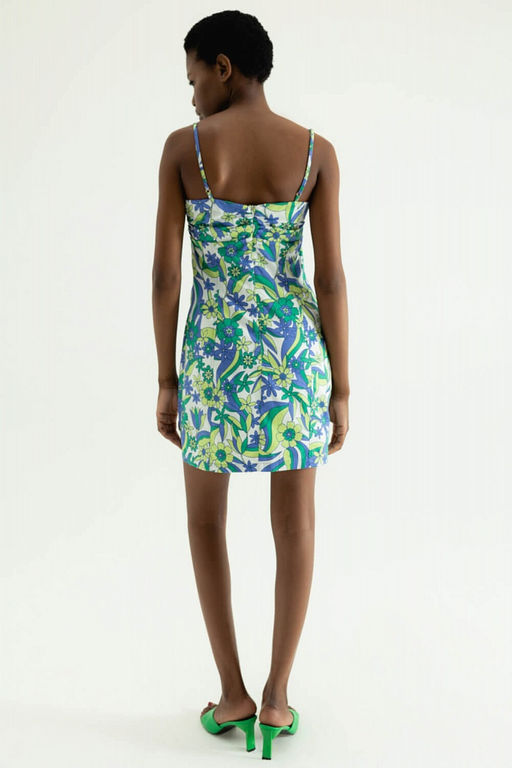 Приталенное платье с цветочным принтом - Incity фото 5