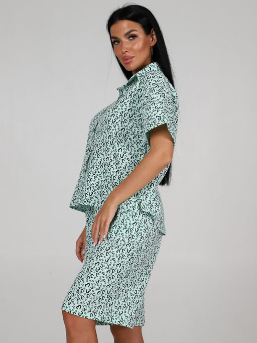 578 ПИЖАМА (ШОРТЫ) (Ментол) - А-дина фото 3