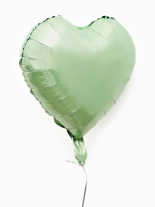 Цена за 2 шт.Воздушные шары фольгированные 17 Сердце, зелёный сатин, набор 5 шт. - Страна карнавалия фото 2